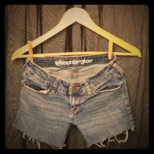 B Huntington Low Rise Cut Off Jean Shorts